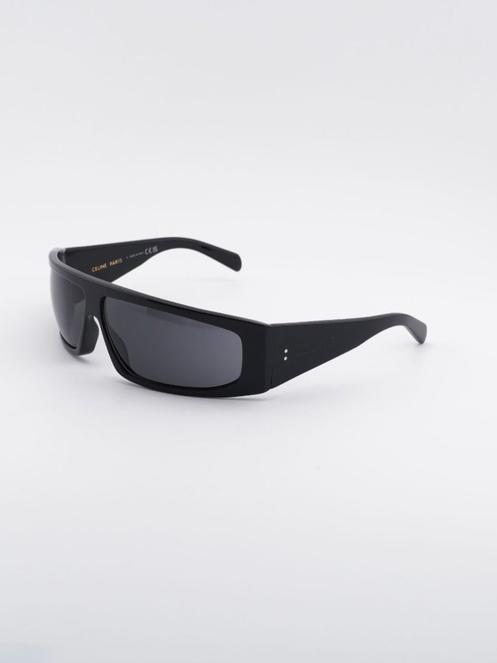 Celine CL40291I 01A Sunglasses - Black Rectangle Frame, Smoke Lenses